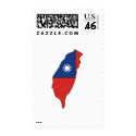 Taiwan flag map postage