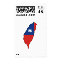 Taiwan flag map postage by FlagStore Taiwan flag map postage