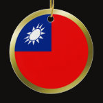 Taiwan Fisheye Flag Ornament