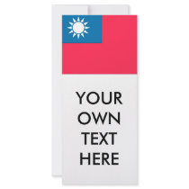Taiwan Flag rack cards