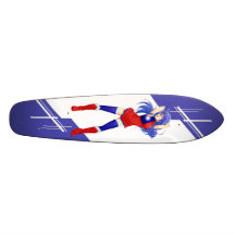 Taiwan Manga girl dressed in Flag - Taiwanese Skateboard Deck