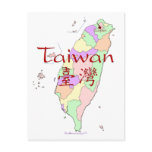 Taiwan Map Post Cards