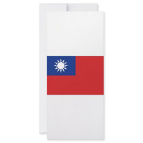 Taiwan National Flag Custom Rack Card