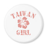 Taiwan Pink Girl Fridge Magnets