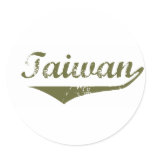 Taiwan Revolution Style Round Sticker