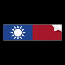 Taiwan Taiwanese flag bumper stickers