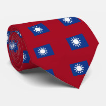 Taiwan Taiwanese flag Necktie
