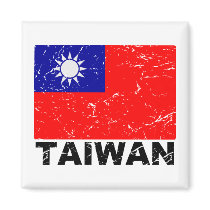 Taiwan Vintage Flag Fridge Magnet