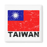 Taiwan Vintage Flag Fridge Magnet