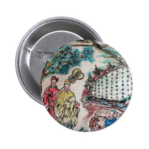Taiwanese art pinback button