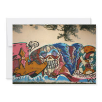 Taiwanese graffiti, Taipei, Taiwan Custom Invitations