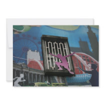 Taiwanese graffiti, Taipei, Taiwan Custom Invitation