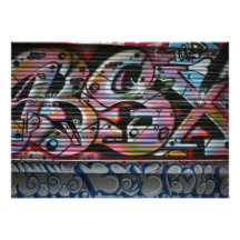 Taiwanese graffiti, Taipei, Taiwan Custom Invitations