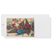 Taiwanese graffiti, Taipei, Taiwan Customized Rack Card