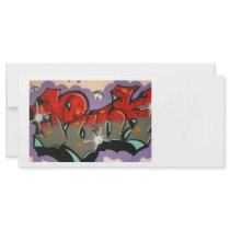Taiwanese graffiti, Taipei, Taiwan Custom Rack Card