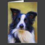 Taj - Border Collie Art Greeting Card