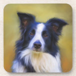Taj - Border Collie Art Beverage Coaster