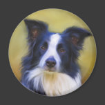 Taj - Border Collie Art Fridge Magnets