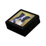 Taj - Border Collie Art Giftbox Jewelry Boxes
