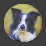 Taj - Border Collie Art Fridge Magnet