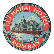 Taj Mahal Hotel Bombay Luggage Tag stickers