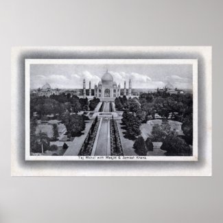 Taj Mahal India 1920s Vintage print
