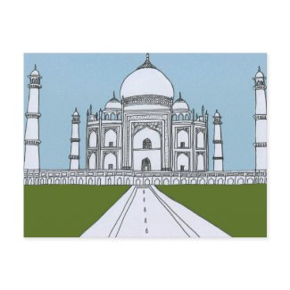 Taj Mahal postcard
