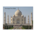 taj mahal postcard