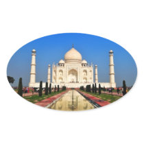 Taj Mahal Oval Sticker