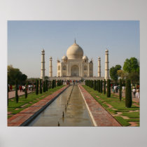 taj mahal white print