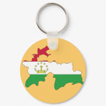 Tajikistan flag map keychains