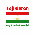 Tajikistan Flag Map Text Ladies Baby Doll