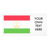 Tajikistan Flag Customized Photo Card