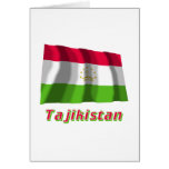 Tajikistan Waving Flag with Name cards