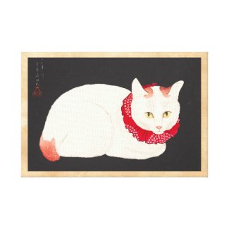 takahashi shotei tama nekko cat portrait ukiyo-e gallery wrapped canvas