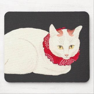 takahashi shotei tama nekko cat portrait ukiyo-e mouse pads