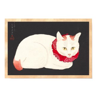 takahashi shotei tama nekko cat portrait ukiyo-e print