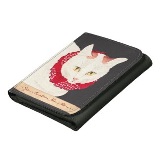 Takahashi Shotei Tama neko cat portrait ukiyo-e Wallet