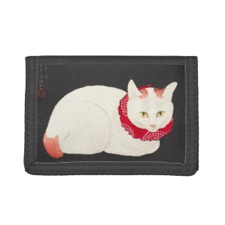 Takahashi Shotei Tama neko cat portrait ukiyo-e Wallets
