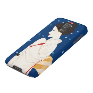 Takasawa Keiichi Large Snowflake japanese lady Galaxy S5 Cases