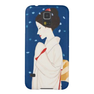 Takasawa Keiichi Large Snowflake japanese lady Galaxy S5 Cases