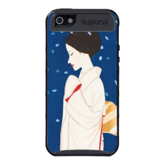 Takasawa Keiichi Large Snowflake japanese lady Cases For iPhone 5