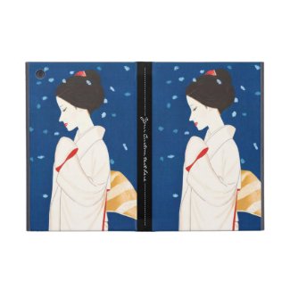 Takasawa Keiichi Large Snowflake japanese lady Cases For iPad Mini