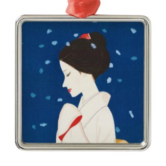 Takasawa Keiichi Large Snowflake japanese lady Christmas Tree Ornaments