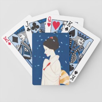 Takasawa Keiichi Large Snowflake japanese lady Bicycle Card Decks