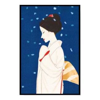 Takasawa Keiichi Large Snowflake japanese lady Posters