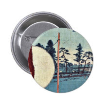 Takata riding grounds by Ando, Hiroshige Ukiyoe Button