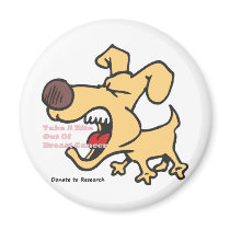 Take A Bite Out Of Breast Cancer Refrigerator Magnets