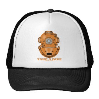 Take A Dive (Deep Diving Helmet Oceanographer) Mesh Hat