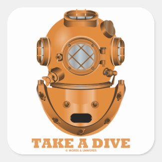 Take A Dive (Deep Diving Helmet Oceanographer) Stickers